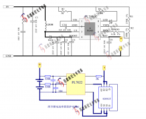 雙/兩節(jié)鋰電池串聯(lián)充電管理IC-PL7501C，5V升壓