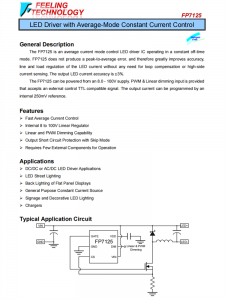 FP7125 具有平均模式恒定電流控制的LED驅(qū)動器芯片