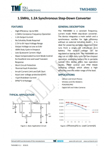 TMI3408D  1.5MHz、1.2A衕步降壓型控製器
